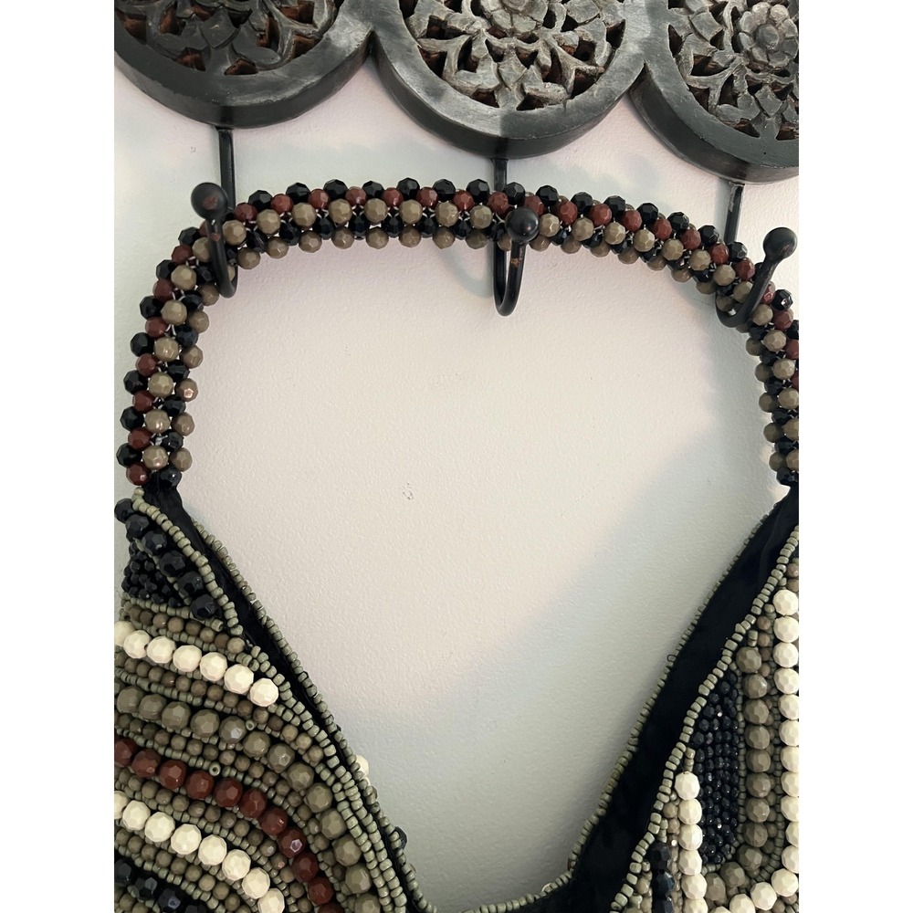 From India To You Viral Beaded Hobo Bag Boho Hippie Bohemain Retro Handbag Purse - Picture 4 of 10